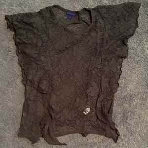 Aeropostale Black Lace Blouse
